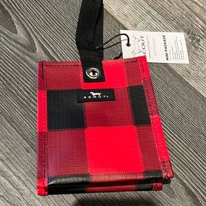 SCOUT Red and Black Buffalo Plaid Flanel No 5 Mini Package X-Small Gift Bag NWT